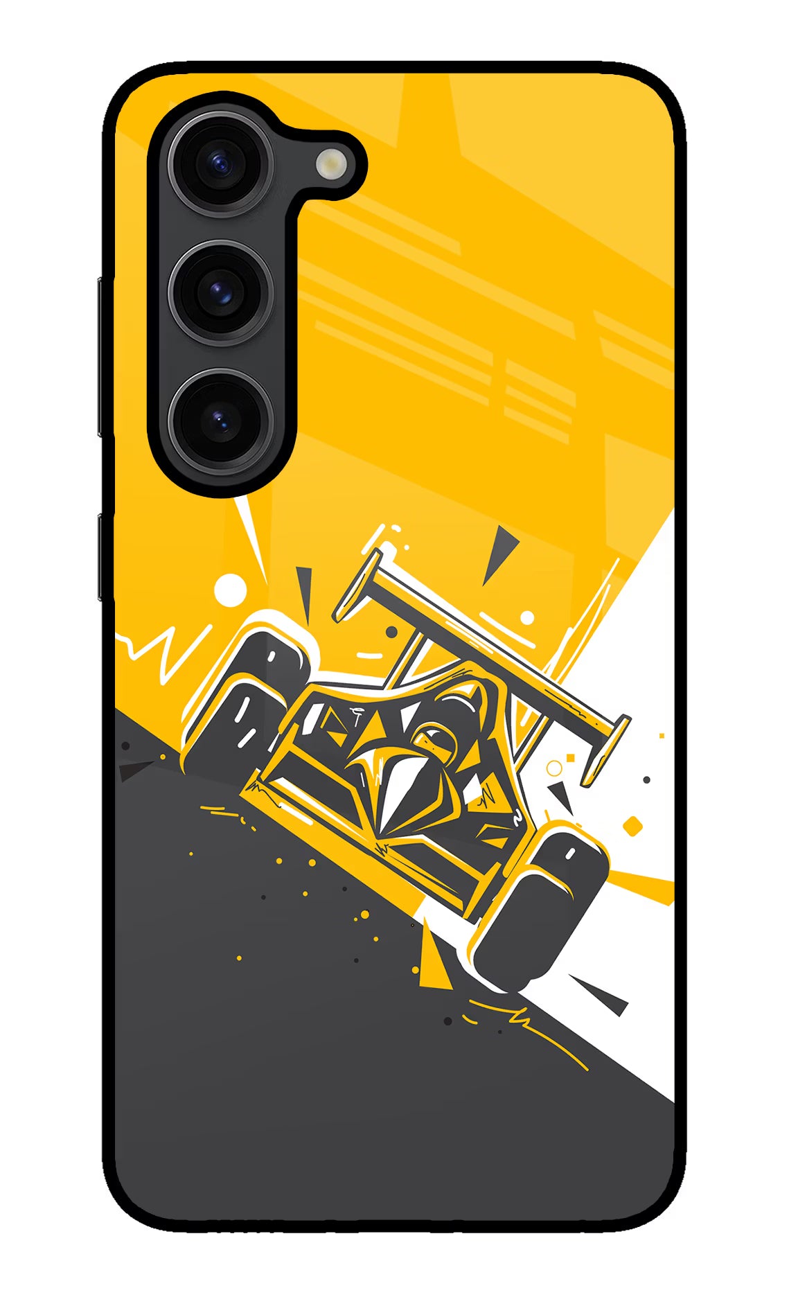 Track King Samsung S23 Plus Glass Case Back Cover by Casekaro