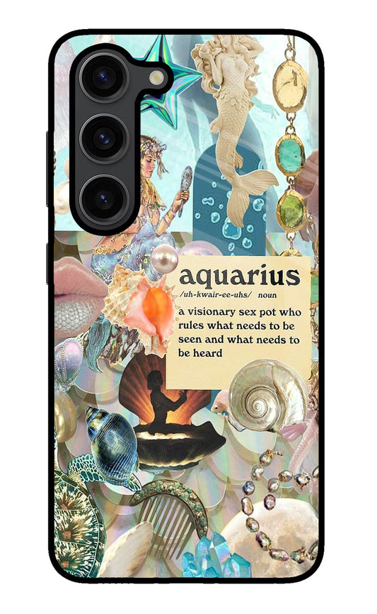 Aquarius Zodiac Samsung S23 Plus Glass Case