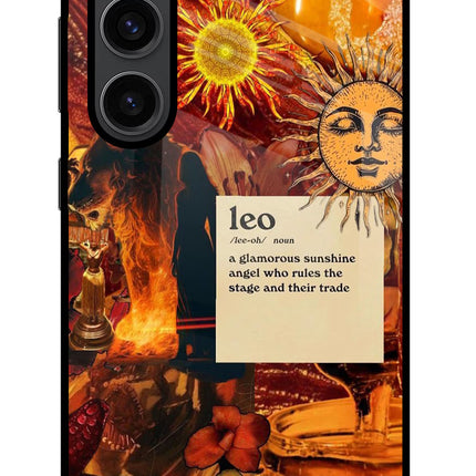 Leo Zodiac Samsung S23 Plus Glass Case Back Cover by Casekaro