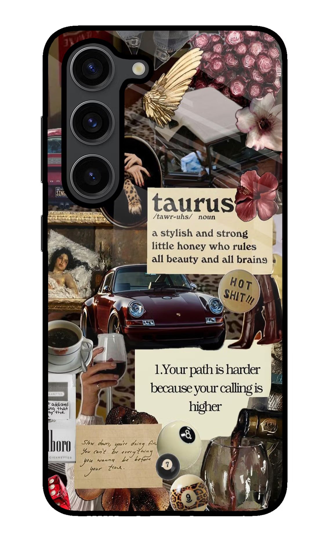 Taurus Zodiac Samsung S23 Plus Glass Case Back Cover by Casekaro