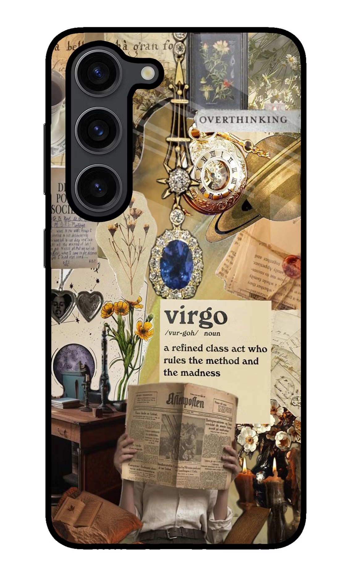 Virgo Zodiac Samsung S23 Plus Glass Case Back Cover by Casekaro