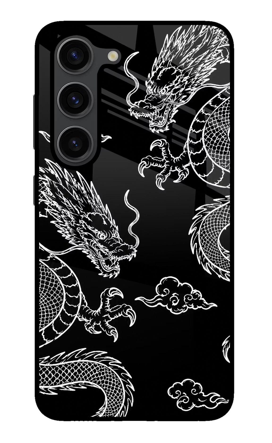 Twin Dragons Samsung S23 Plus Glass Case