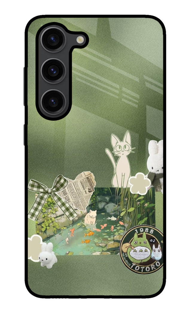 Aesthetic anime Samsung S23 Plus Glass Case