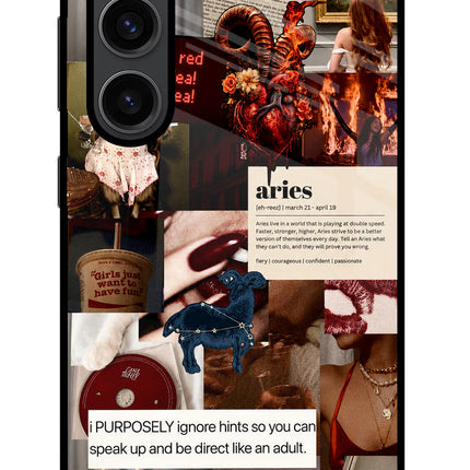 Zodiac Aries Samsung S23 Plus Glass Case