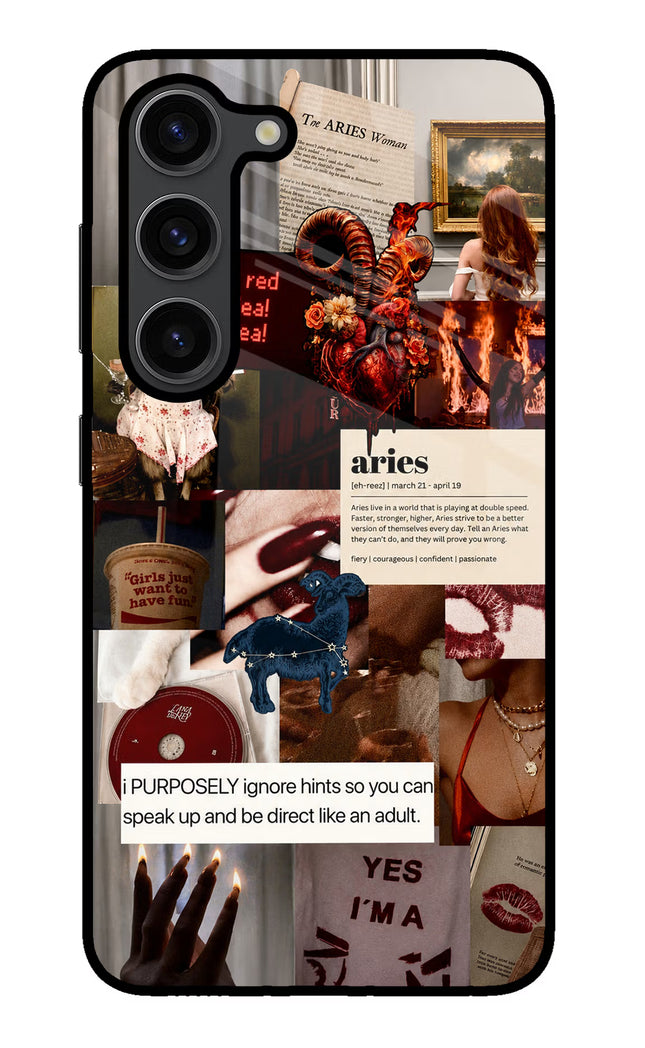Zodiac Aries Samsung S23 Plus Glass Case