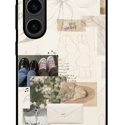 Soft Aesthetic Samsung S23 Plus Glass Case