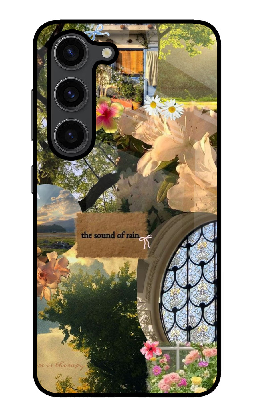 Rain Samsung S23 Plus Back Cover, Glass case