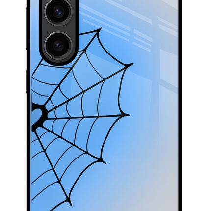 Blue Web Samsung S23 Plus Glass Case Back Cover by Casekaro