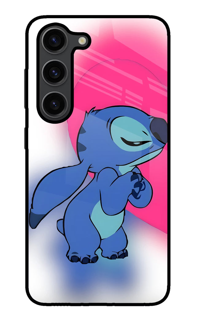 Stitch Hug Samsung S23 Plus Glass Case