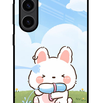 Bunny Treat Samsung S23 Plus Glass Case Back Cover by Casekaro