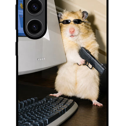 Hacker Hamster Samsung S23 Plus Glass Case