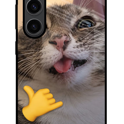Silly Cat Call Samsung S23 Plus Glass Case