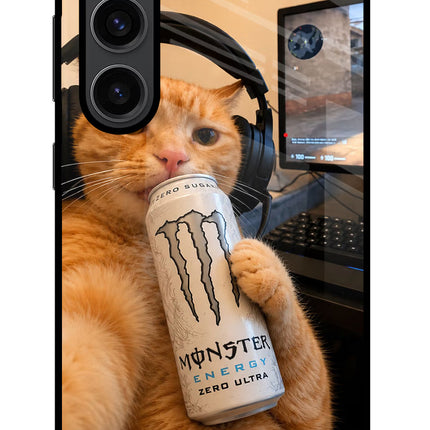 Gamer Cat Energy Samsung S23 Plus Glass Case