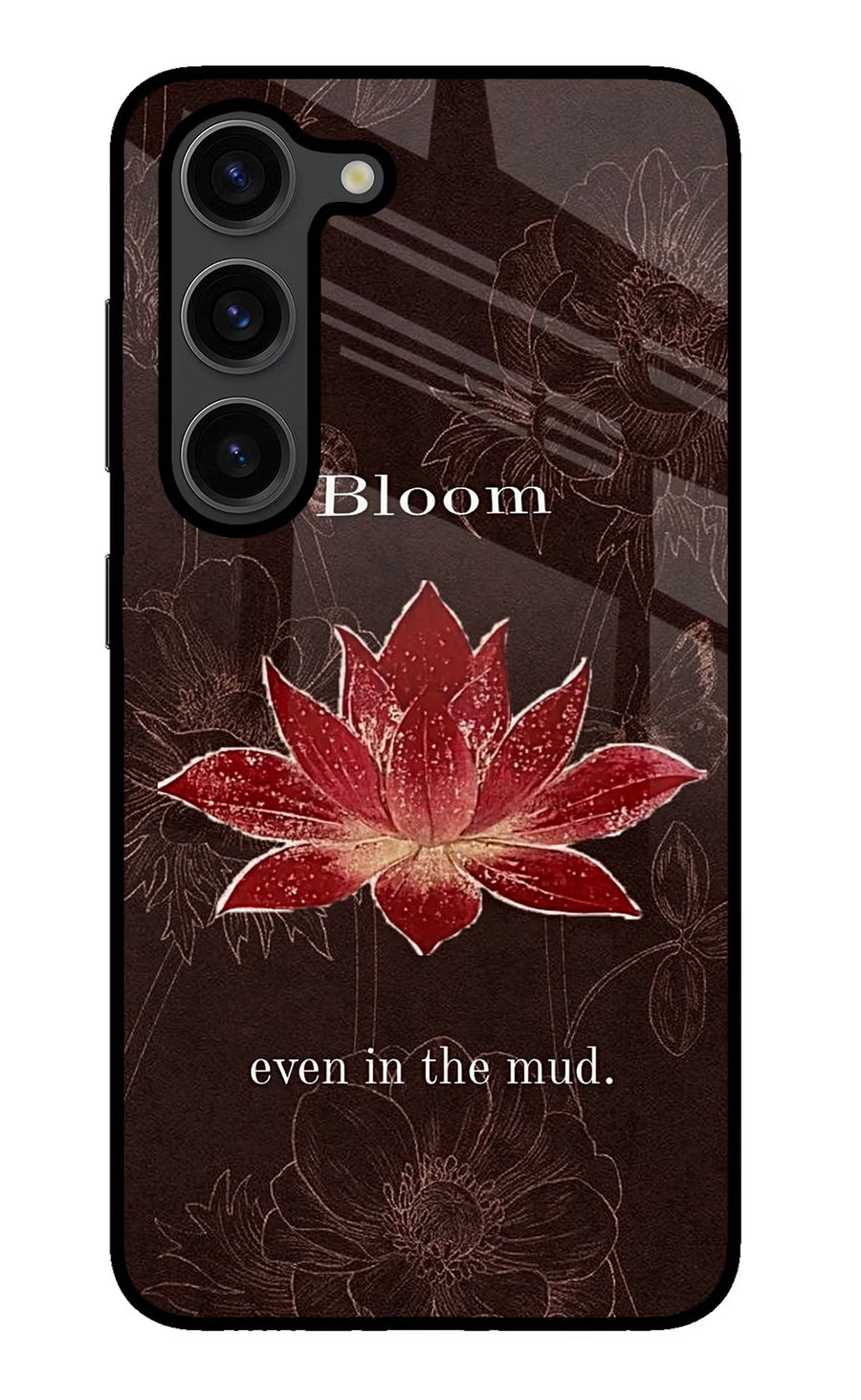 Bloom Samsung S23 Plus Back Cover, Glass case
