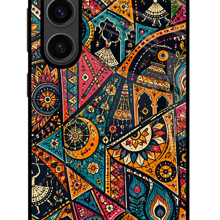 Folk Print Samsung S23 Plus Glass Case