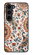 White Mayura Samsung S23 Plus Glass Case