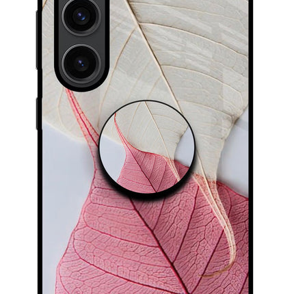 White Pink Leaf Samsung S23 Plus Pop Case by Casekaro