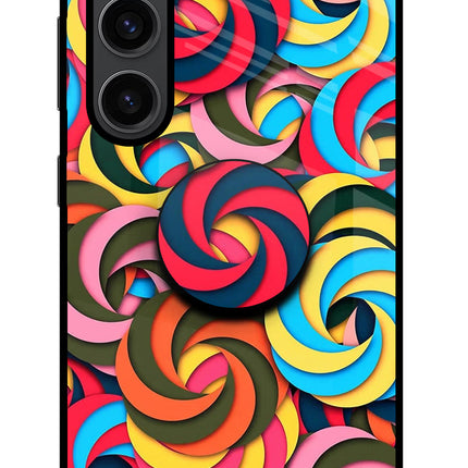 Spiral Pattern Samsung S23 Plus Pop Case by Casekaro