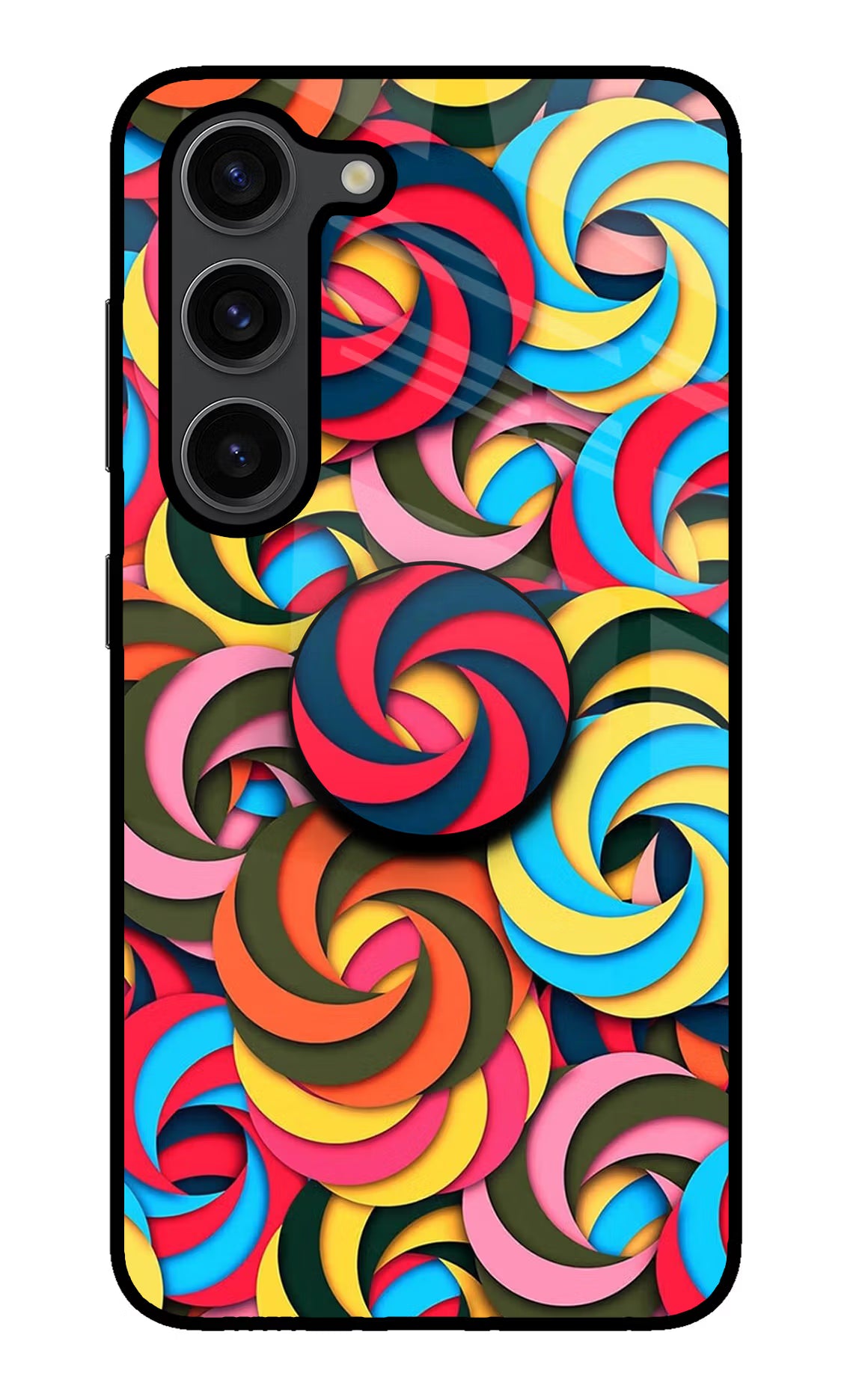 Spiral Pattern Samsung S23 Plus Pop Case by Casekaro