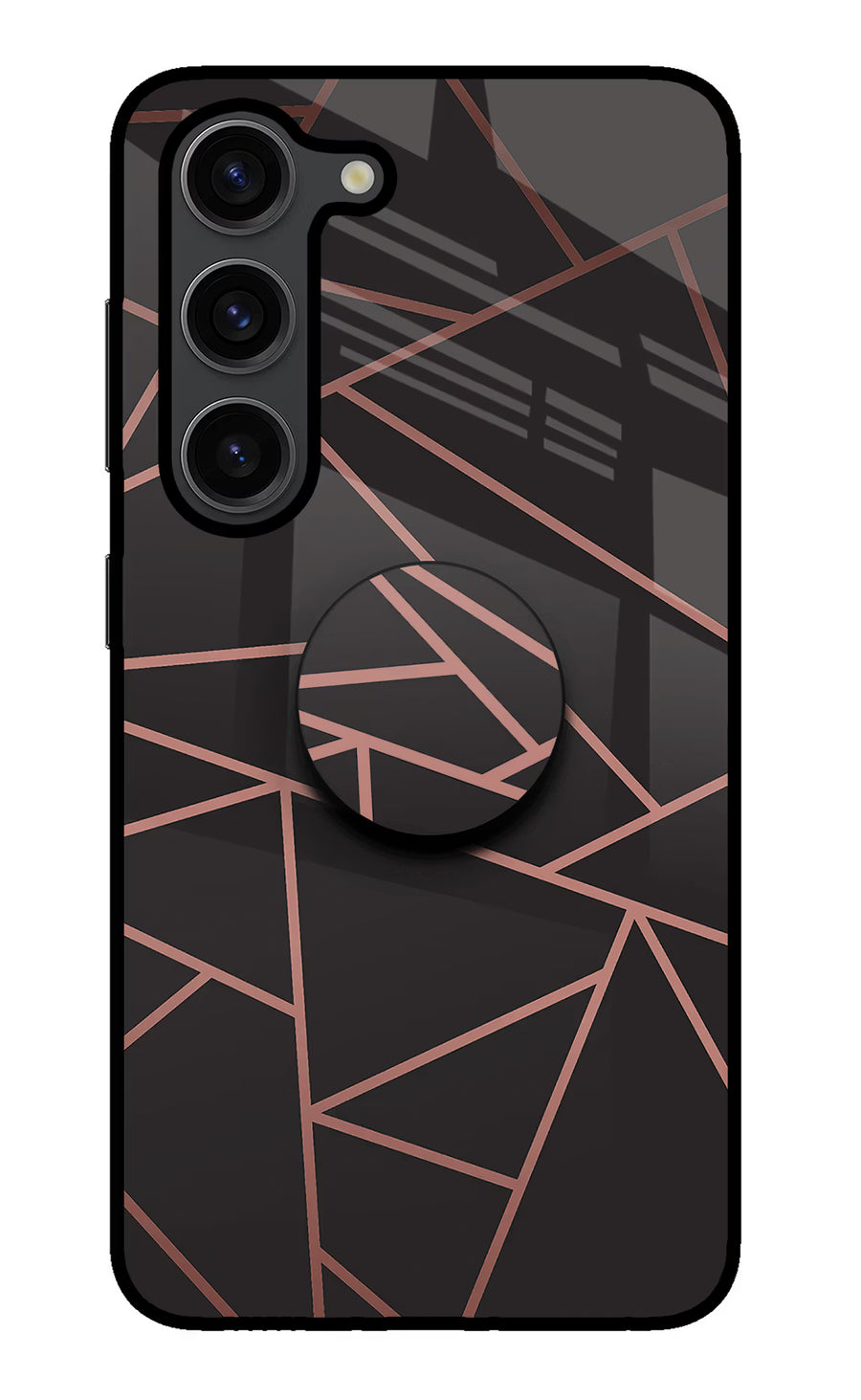 Geometric Pattern Samsung S23 Plus Pop Case, Glass case