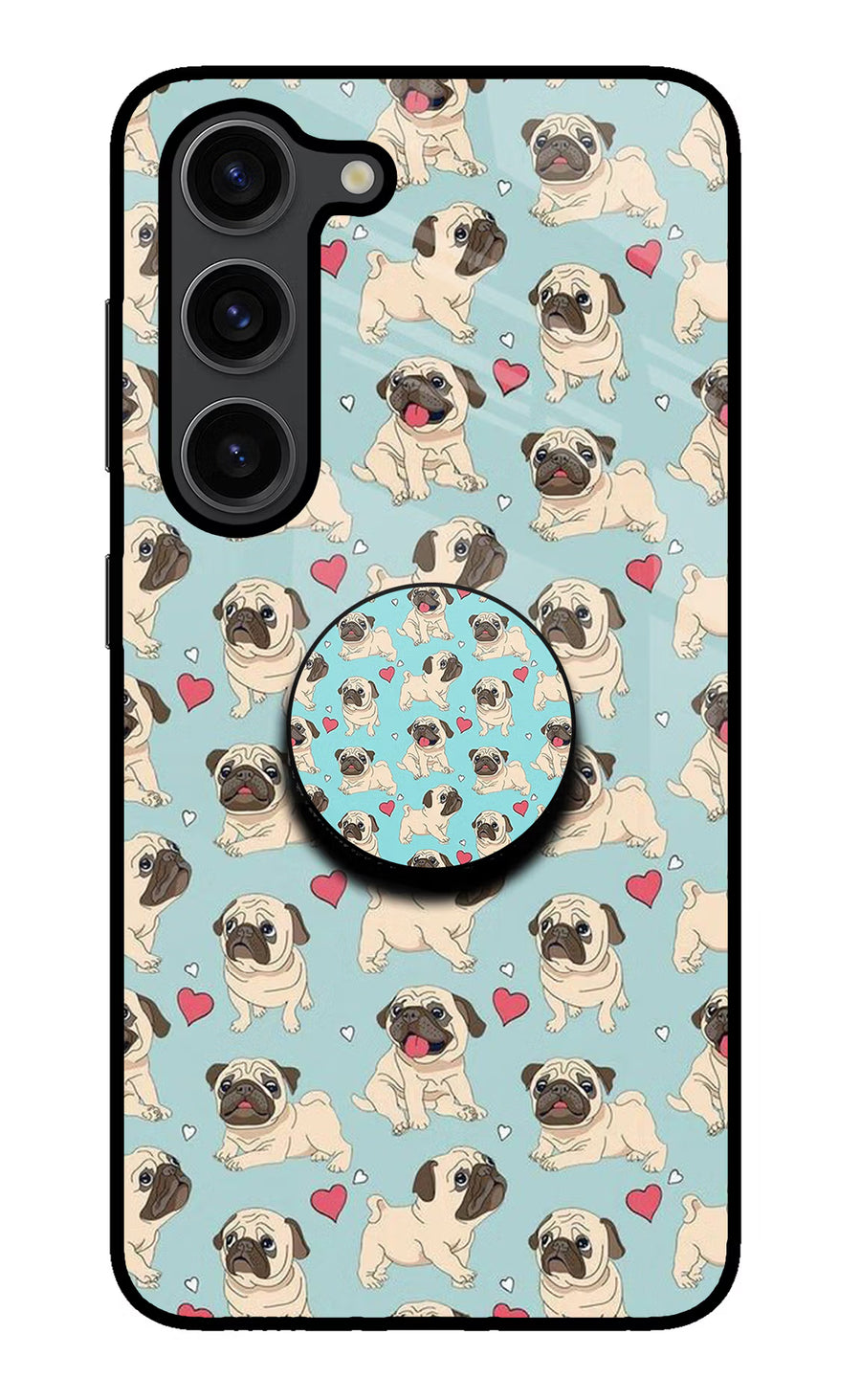 Pug Dog Samsung S23 Plus Pop Case, Glass case