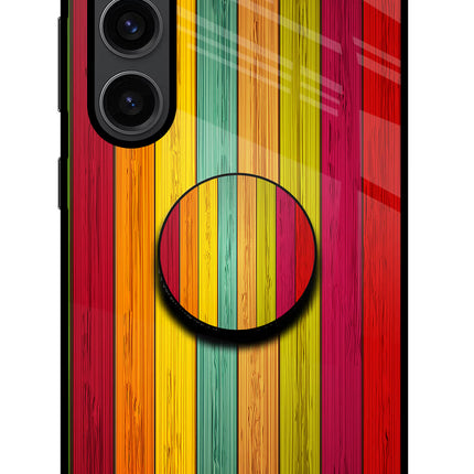 Multicolor Wooden Samsung S23 Plus Pop Case by Casekaro