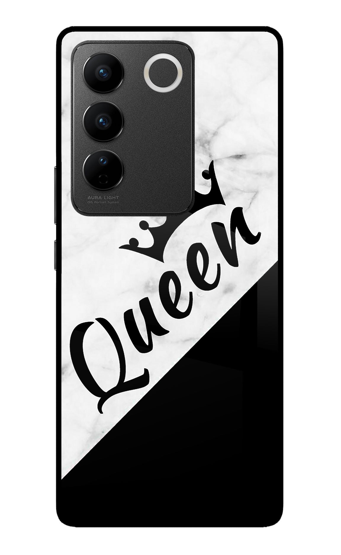 Queen Vivo V27/V27 Pro Glass Case