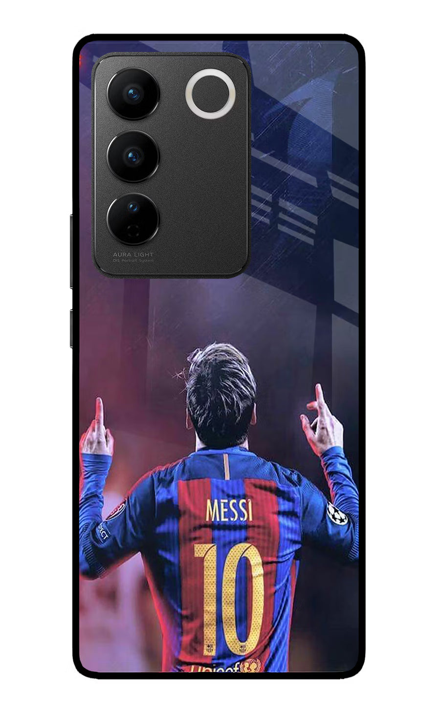 Messi Vivo V27/V27 Pro Back Cover, Glass case
