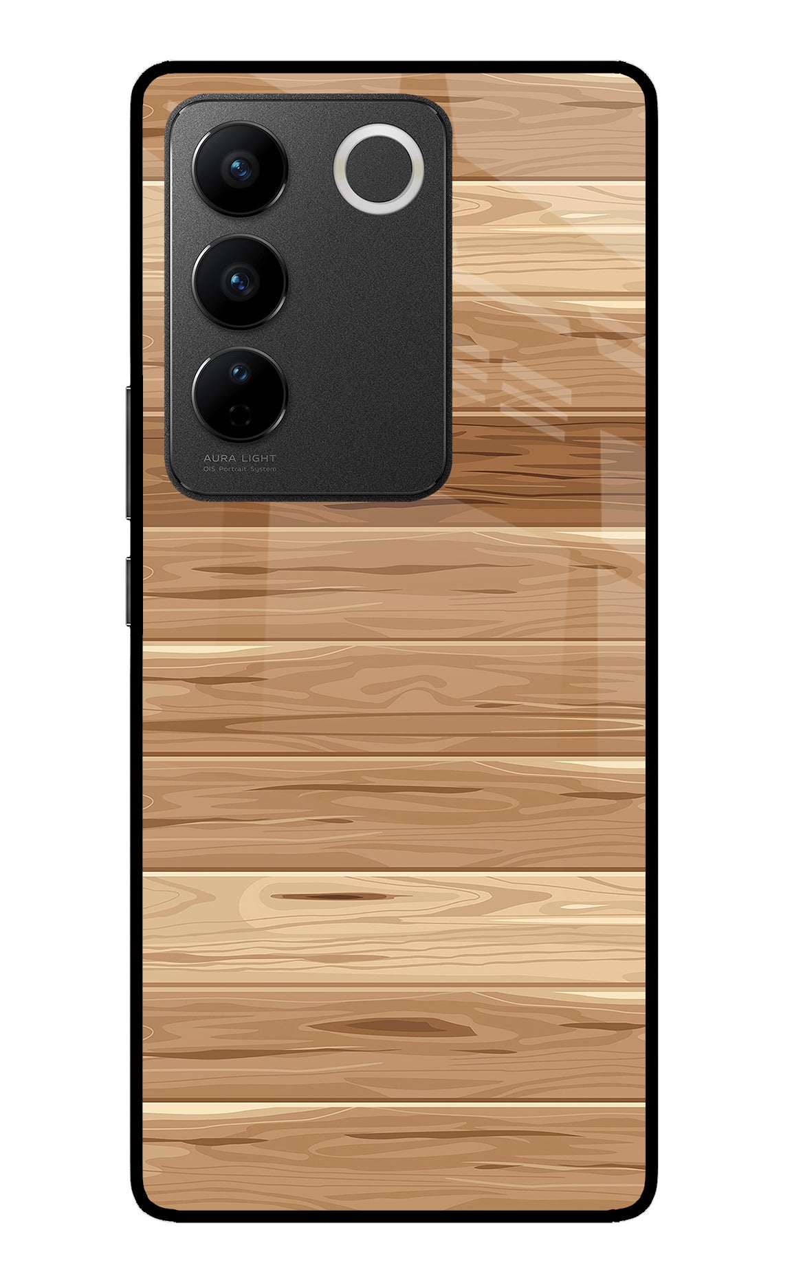 Wooden Vector Vivo V27/V27 Pro Back Cover