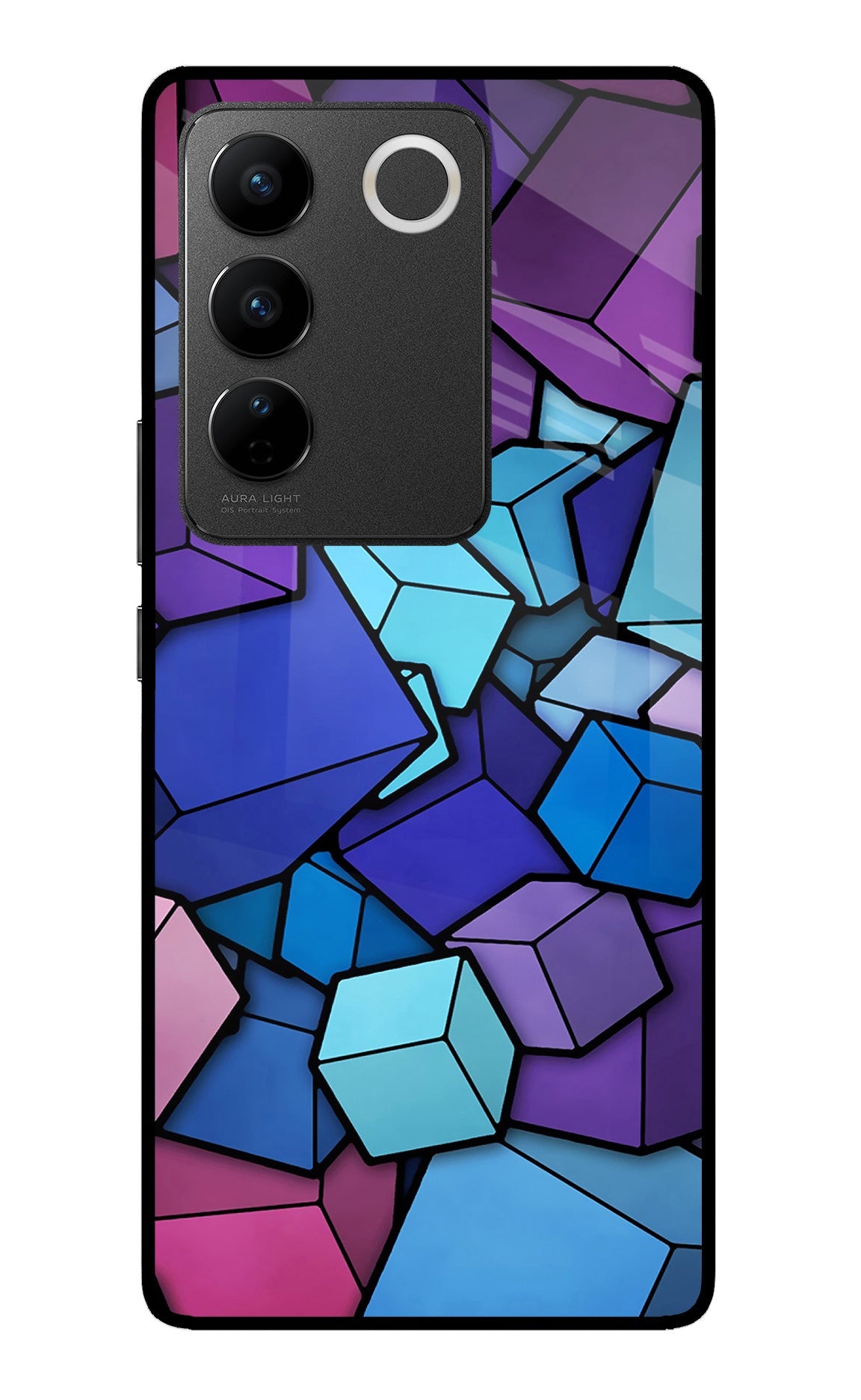 Cubic Abstract Vivo V27/V27 Pro Back Cover