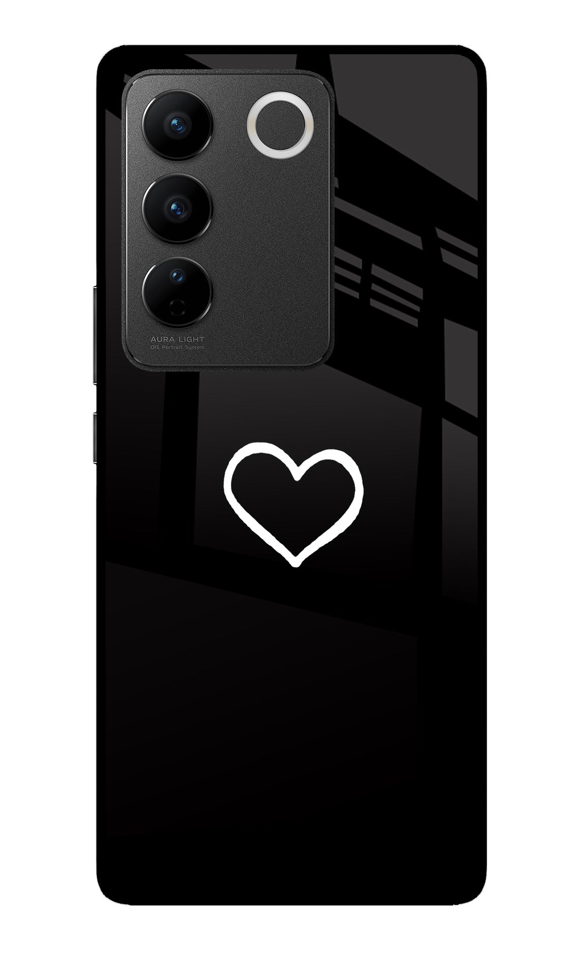 Heart Vivo V27/V27 Pro Glass Case