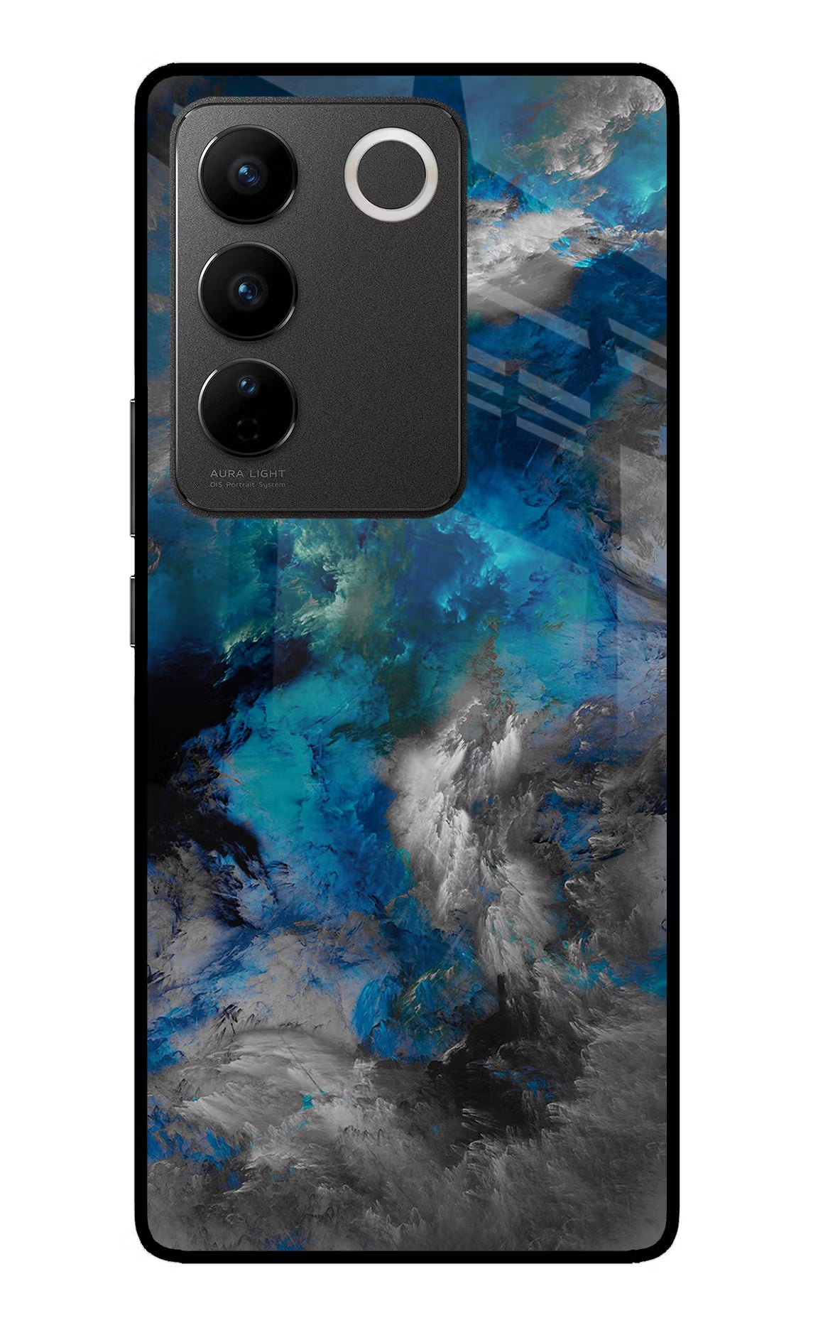 Artwork Vivo V27/V27 Pro Glass Case Back Cover by Casekaro