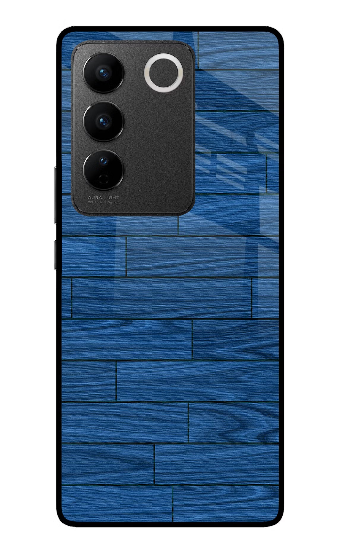 Wooden Texture Vivo V27/V27 Pro Glass Case Back Cover by Casekaro