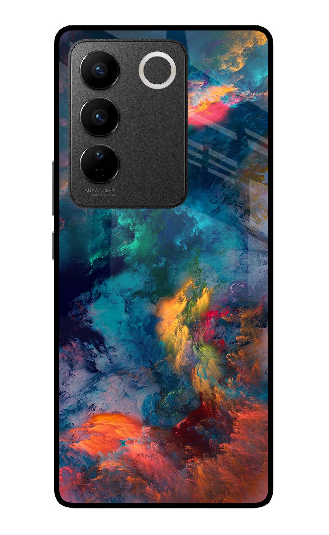 Artwork Paint Vivo V27/V27 Pro Glass Case Back Cover by Casekaro