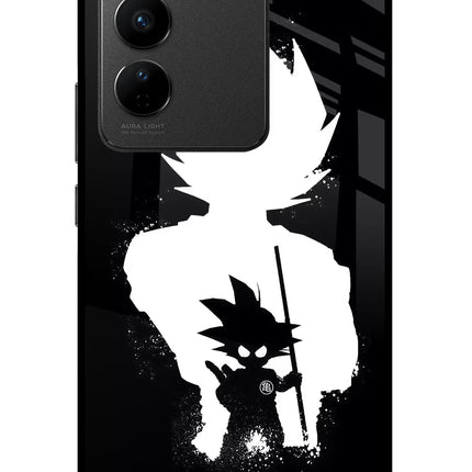 Goku Shadow Vivo V27/V27 Pro Glass Case Back Cover by Casekaro