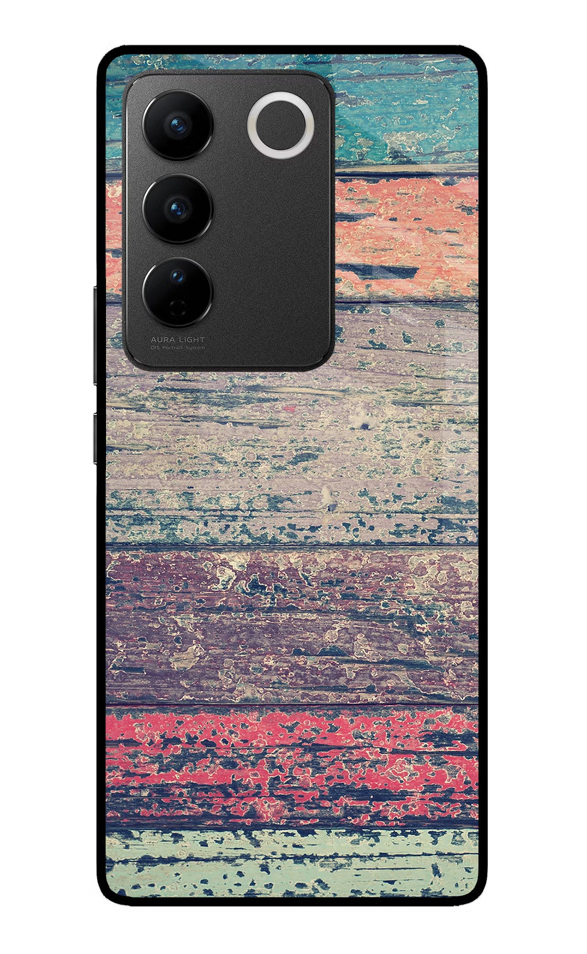 Colourful Wall Vivo V27/V27 Pro Glass Case Back Cover by Casekaro