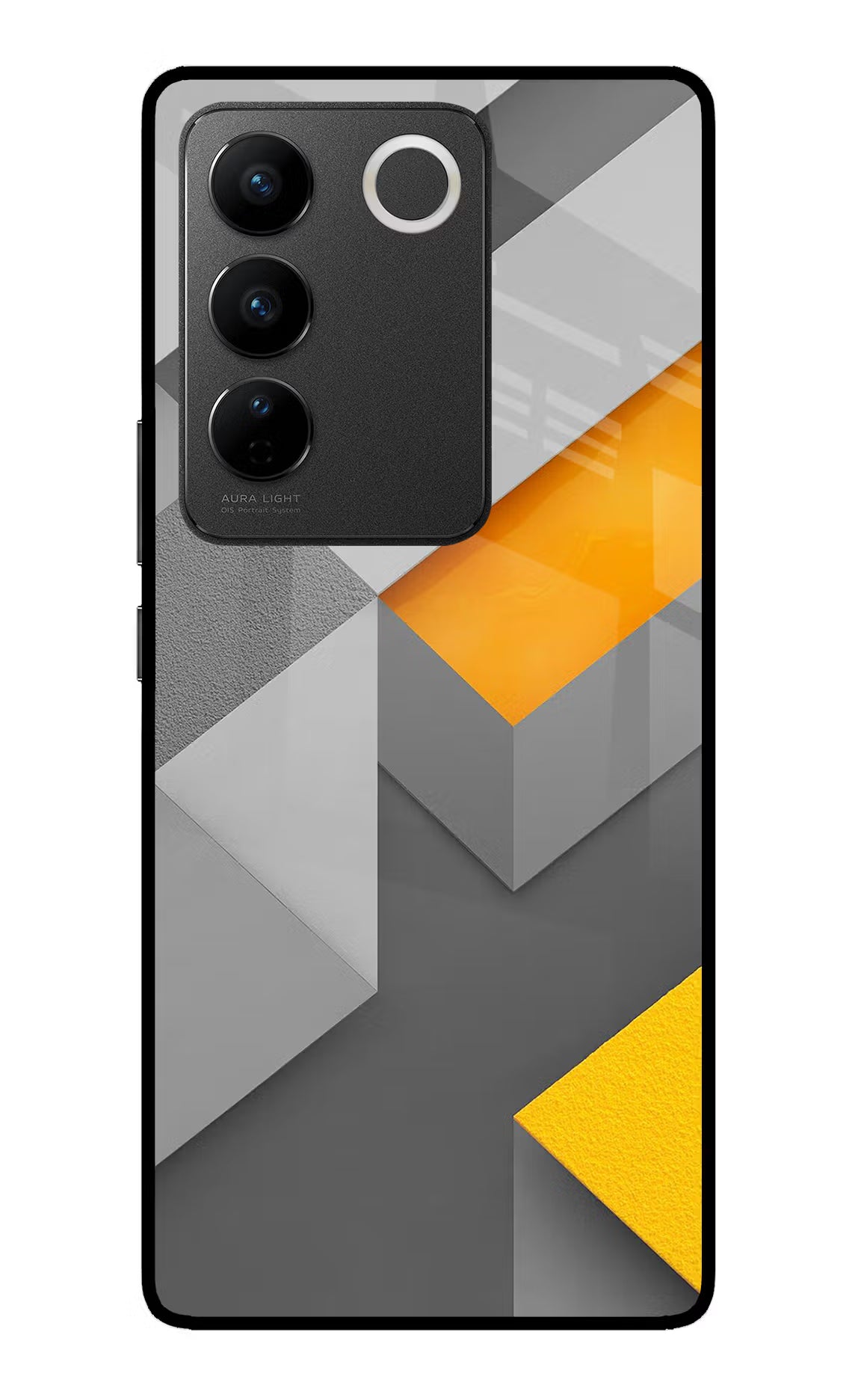 Abstract Vivo V27/V27 Pro Glass Case Back Cover by Casekaro