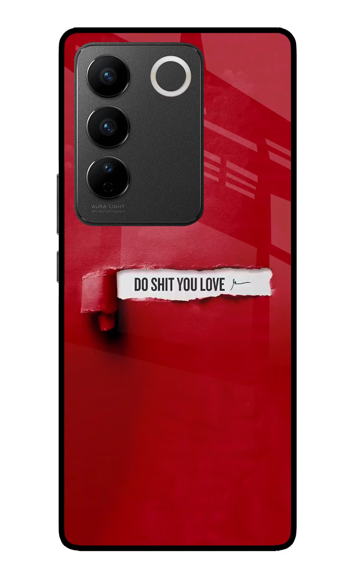 Do Shit You Love Vivo V27/V27 Pro Glass Case Back Cover by Casekaro