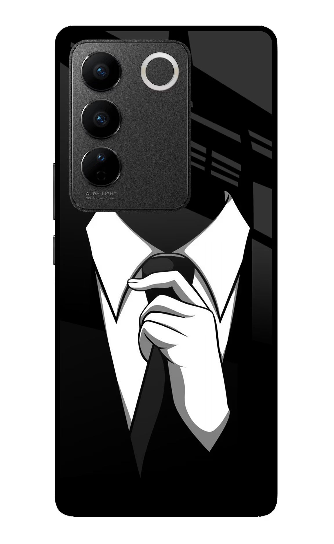 Black Tie Vivo V27/V27 Pro Glass Case