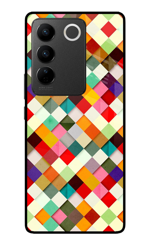 Geometric Abstract Colorful Vivo V27/V27 Pro Glass Case