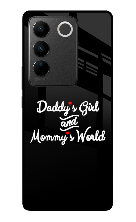 Daddy's Girl and Mommy's World Vivo V27/V27 Pro Glass Case
