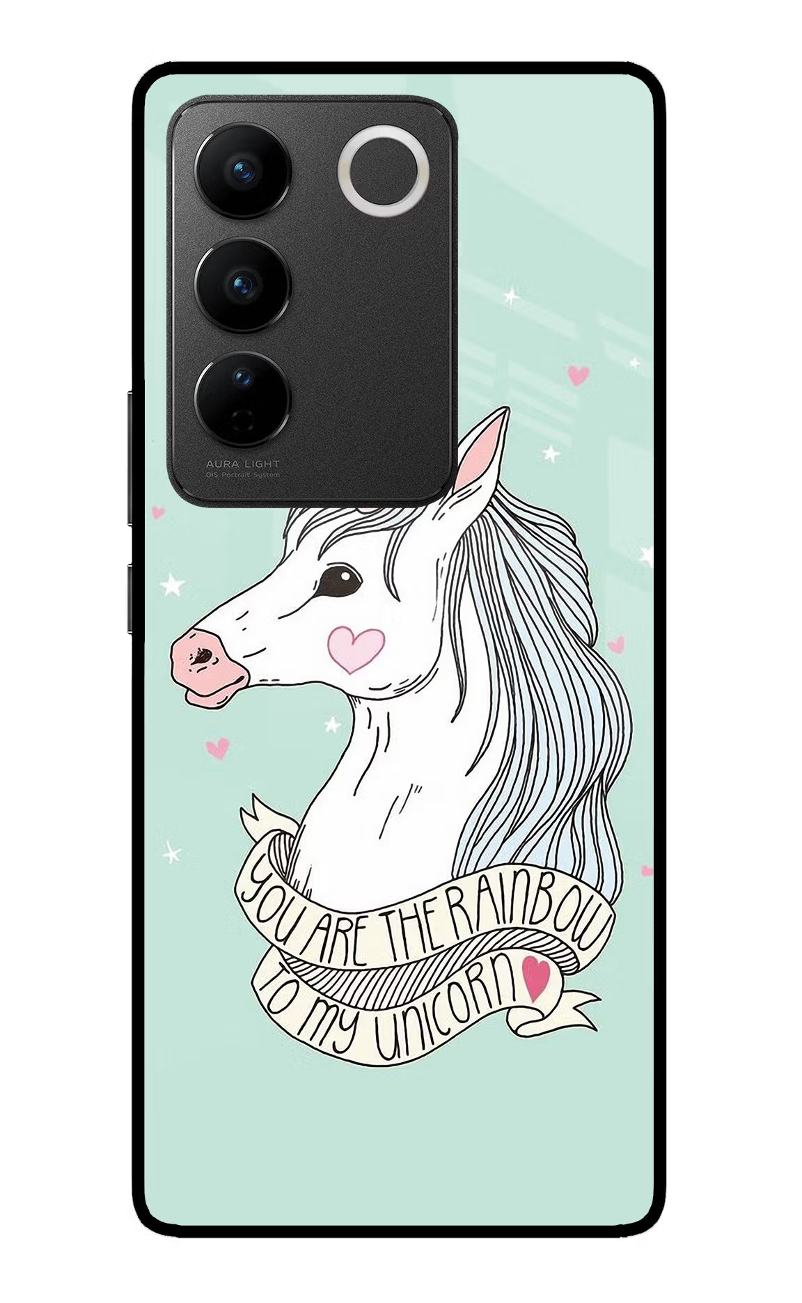 Unicorn Wallpaper Vivo V27/V27 Pro Glass Case Back Cover by Casekaro