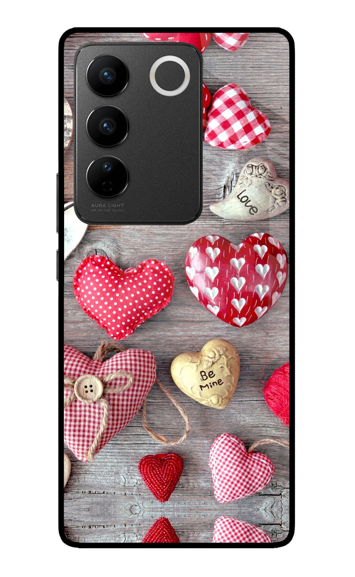 Love Wallpaper Vivo V27/V27 Pro Glass Case