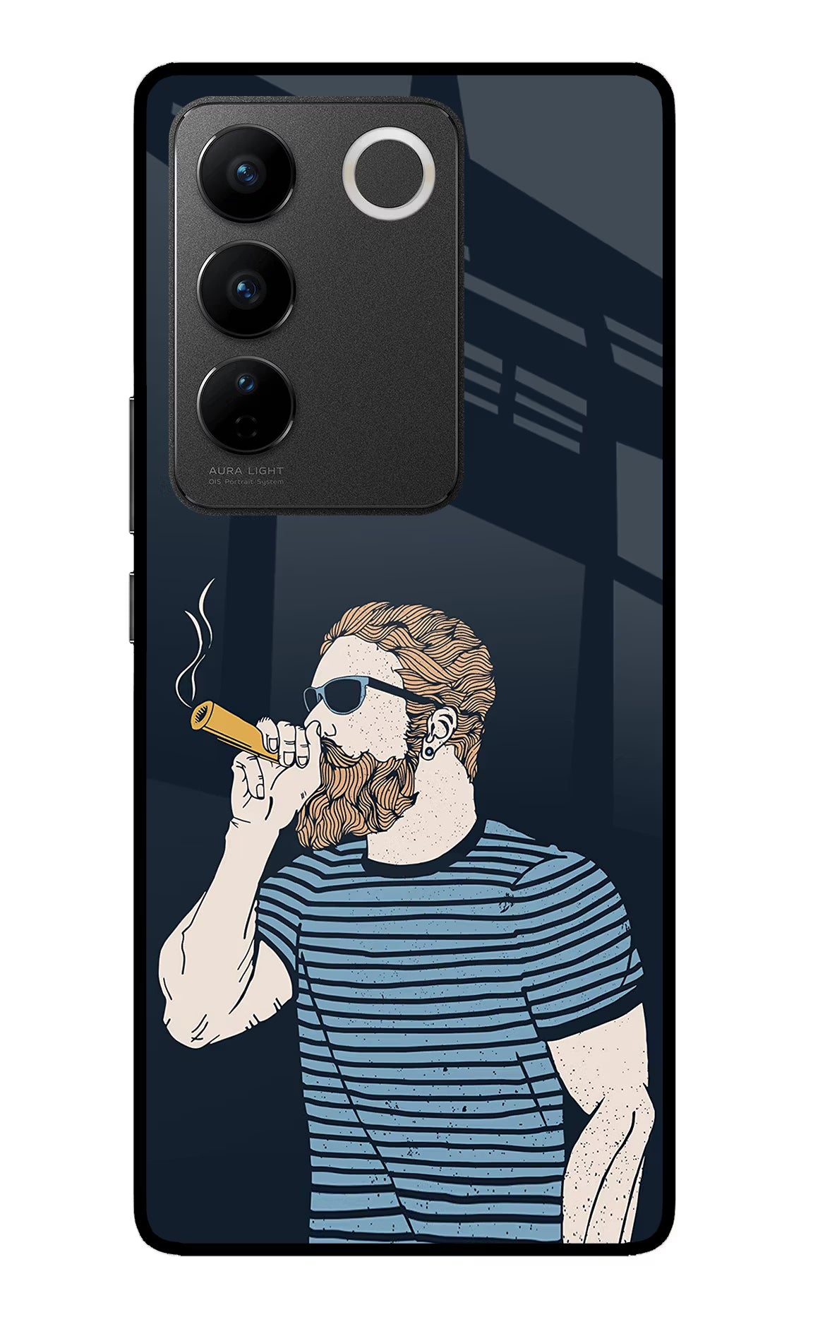 Smoking Vivo V27/V27 Pro Glass Case Back Cover by Casekaro