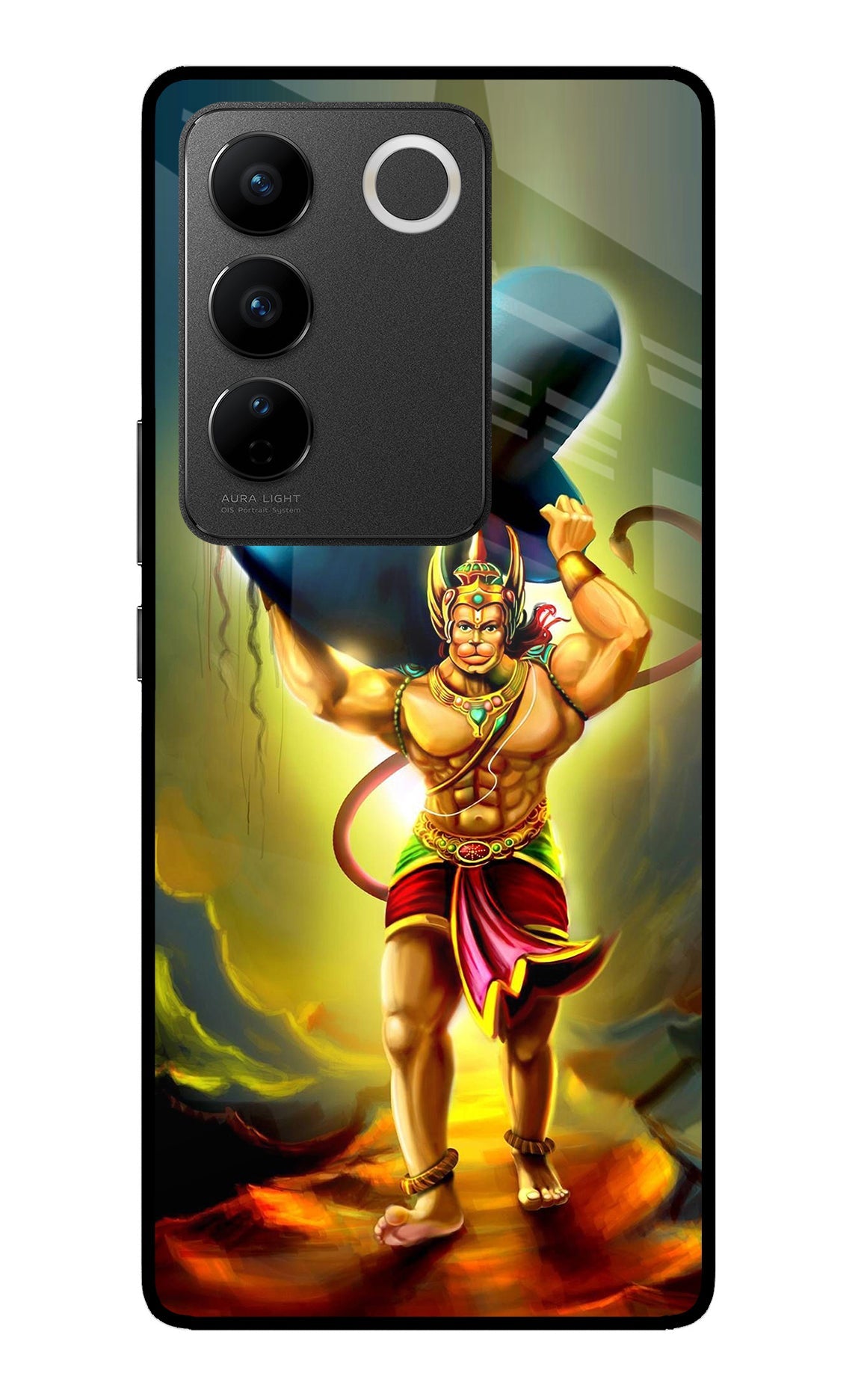 Lord Hanuman Vivo V27/V27 Pro Glass Case