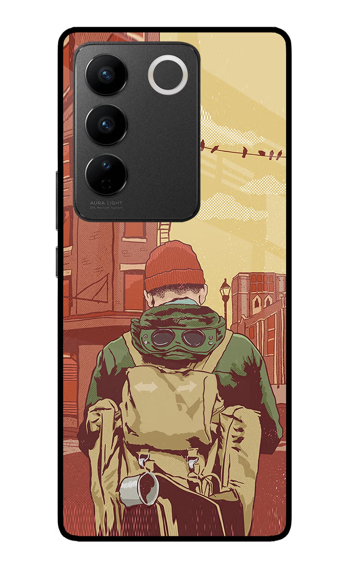 Adventurous Vivo V27/V27 Pro Glass Case Back Cover by Casekaro