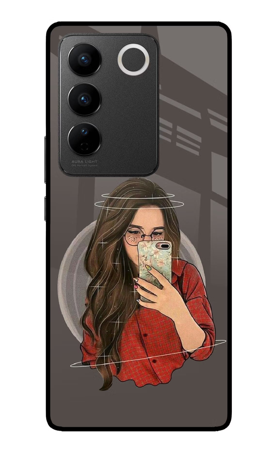 Selfie Queen Vivo V27/V27 Pro Glass Case Back Cover by Casekaro