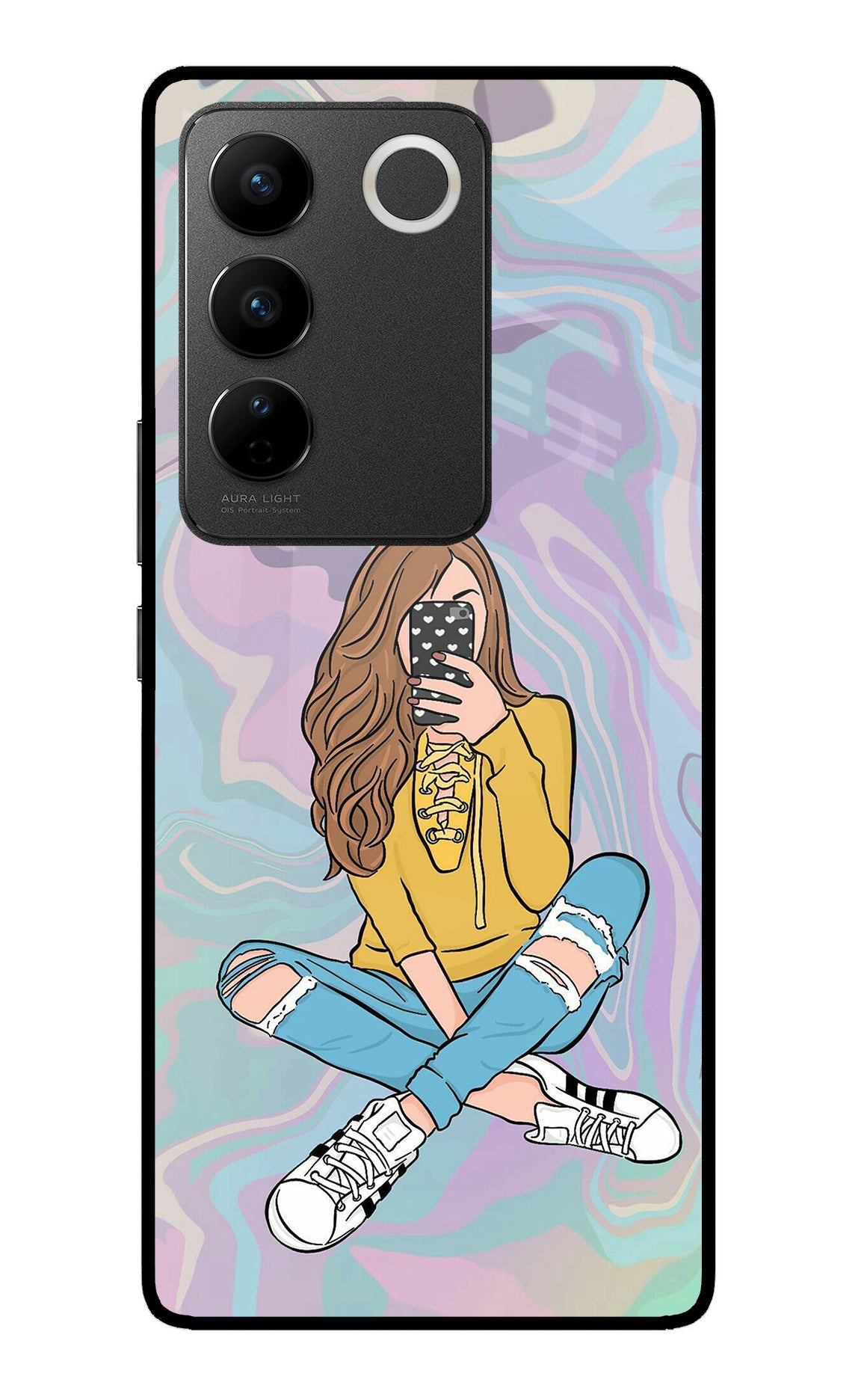 Selfie Girl Vivo V27/V27 Pro Back Cover