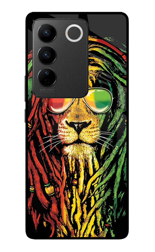 Rasta Lion Vivo V27/V27 Pro Glass Case