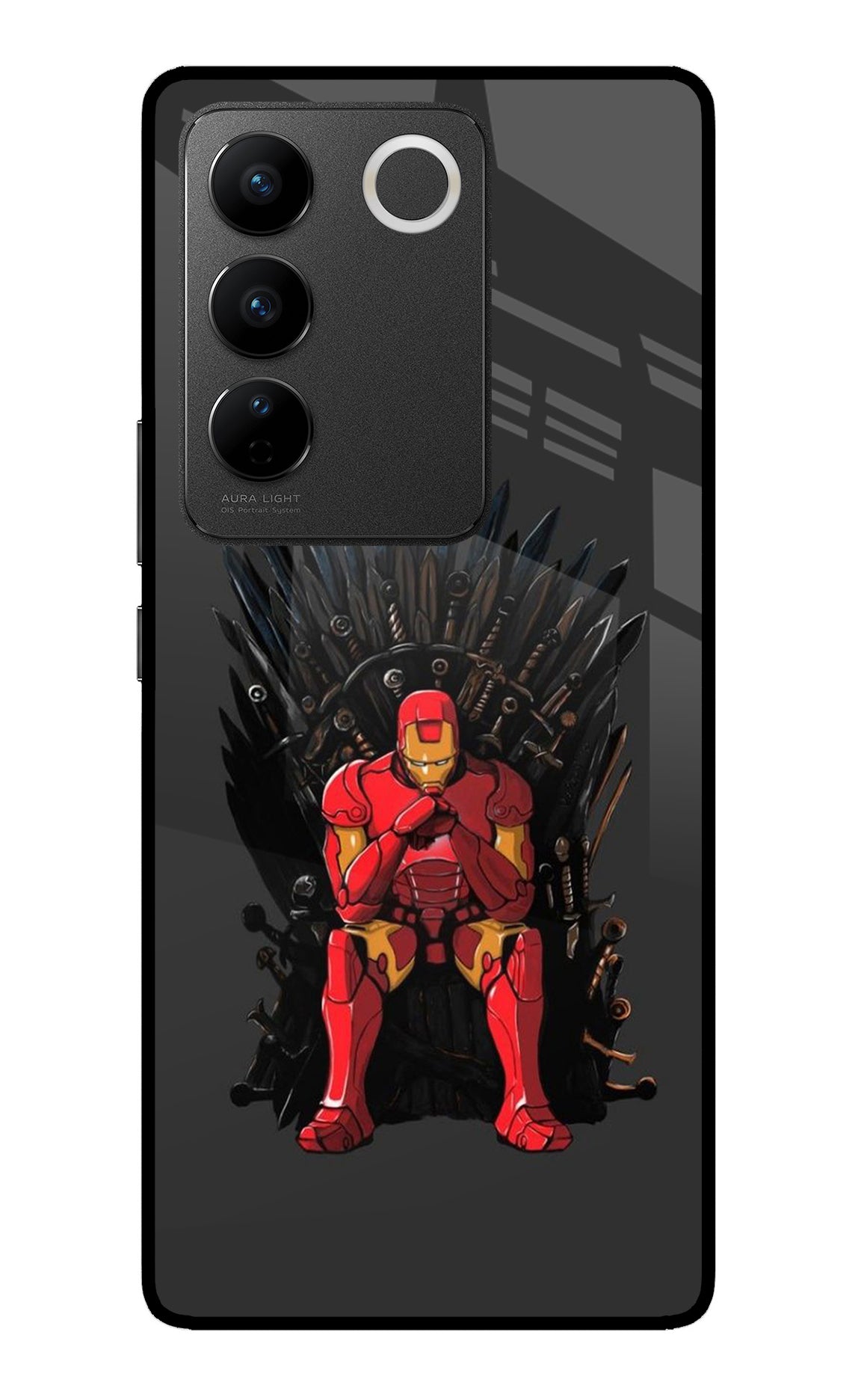 Ironman Throne Vivo V27/V27 Pro Glass Case